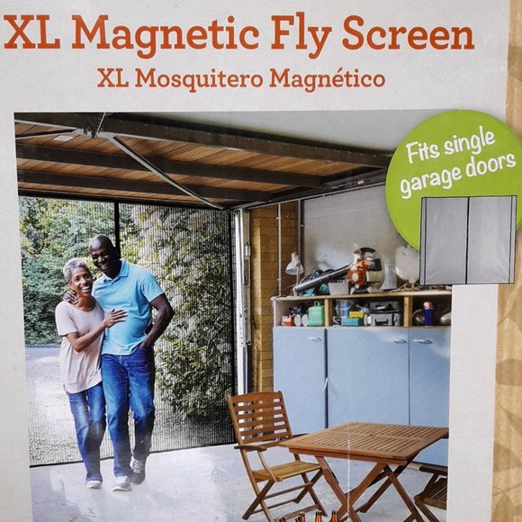Screen Door Garage One Car RV Large Magnetic Fabric Mesh Doorway Cover 8x9 ft - Picture 1 of 11